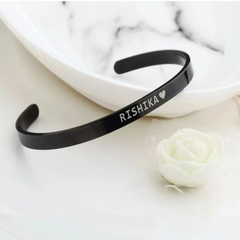 Personalized Sterling Silver Name Bangle – Custom Punjabi Kada